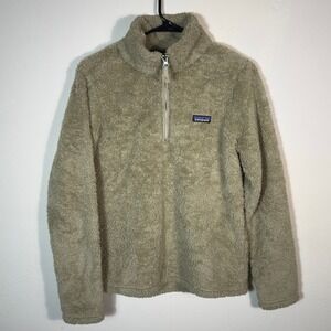 Patagonia Womens Better Sweater 1/4 Zip Fleece Pullover Jacket Size Medium Beige